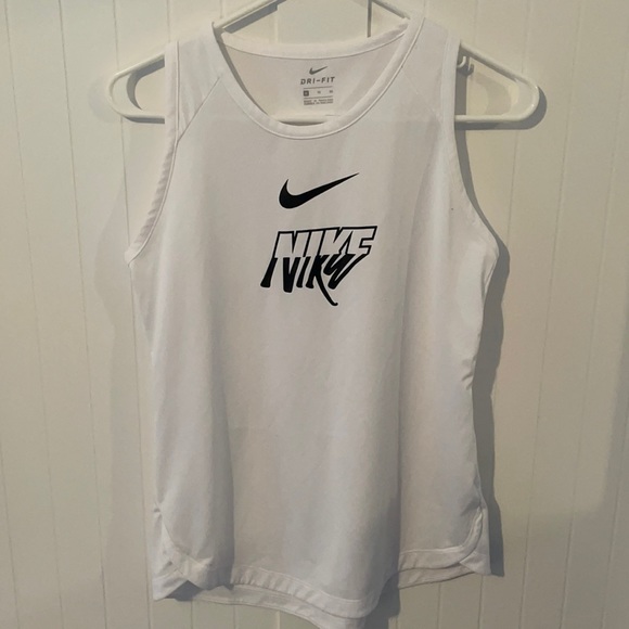 Nike Girls XL Dri-Fit Tank Too Shirt White Mesh - Picture 1 of 8